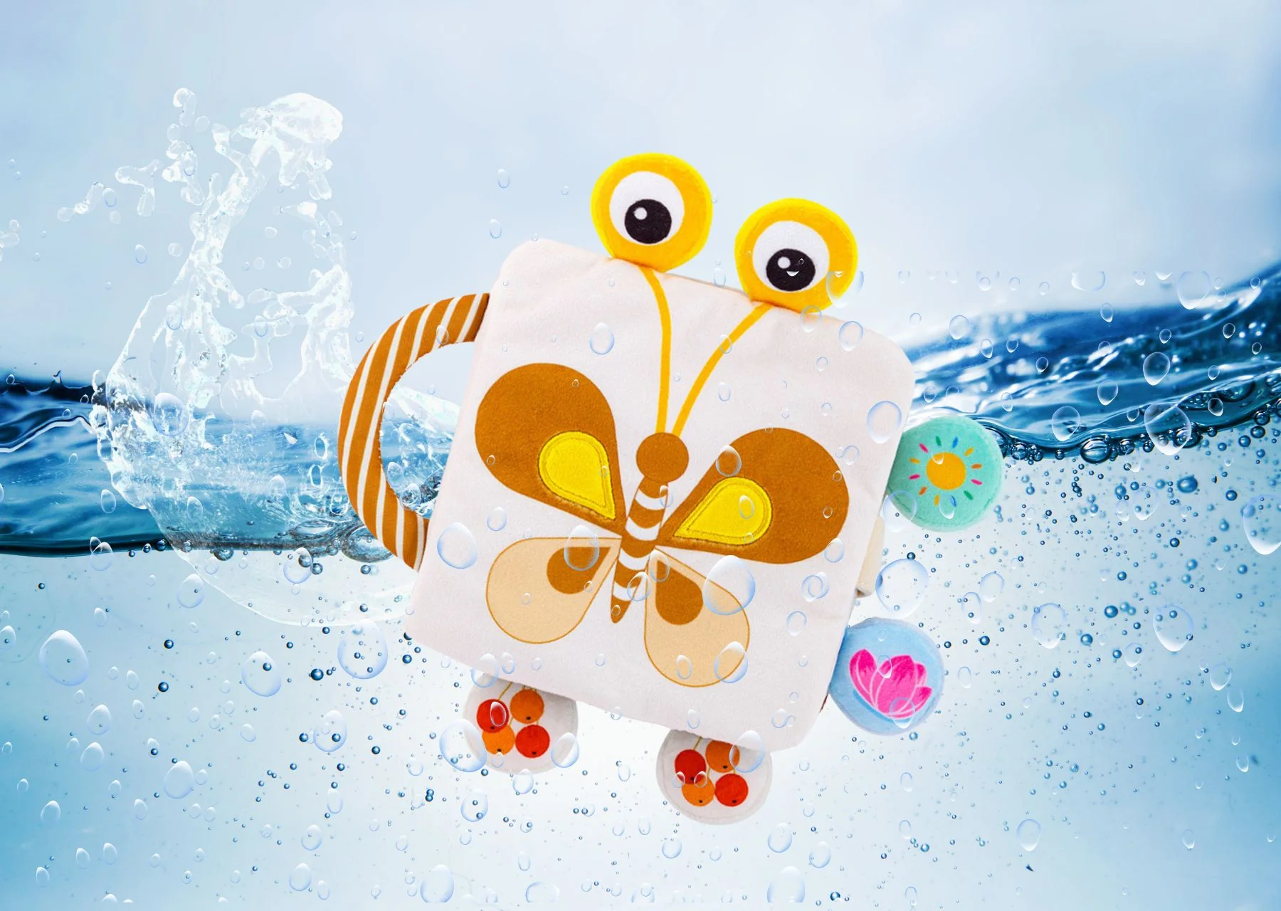 Fluttery Harmony - Soft Rattle Book For Babies - Image 3