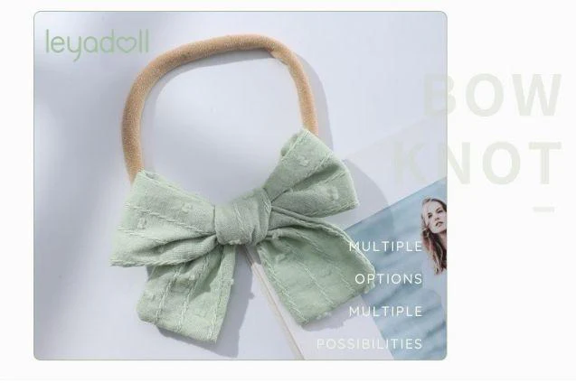 Leyadoll Headband Set - Handmade Baby Girl Headbands and Bows 3PCS - Image 4