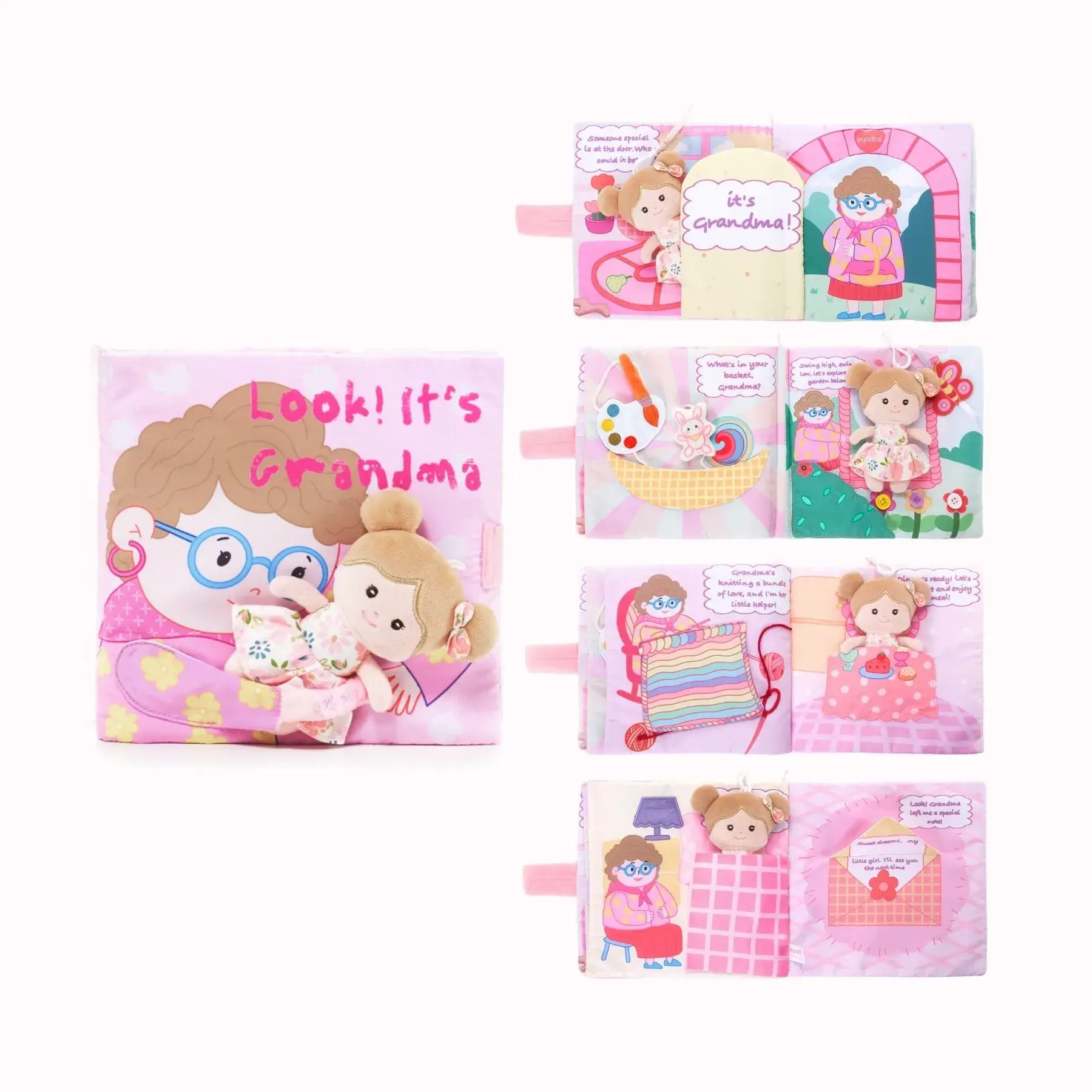 Look! It's Grandma - Personalized Montessori Soft Book - Image 3